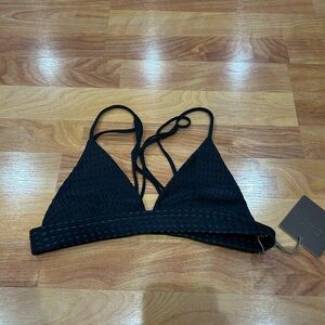 Acacia Swim Awapuhi Mesh Top in Black Beauty Mesh. Size M